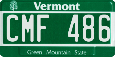 VT license plate CMF486