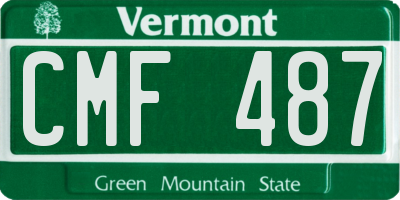 VT license plate CMF487