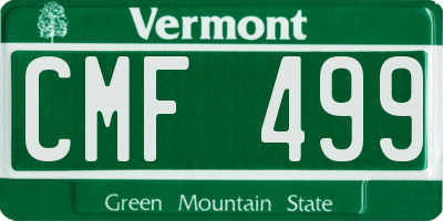 VT license plate CMF499