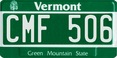 VT license plate CMF506
