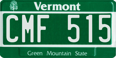 VT license plate CMF515
