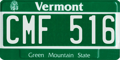 VT license plate CMF516