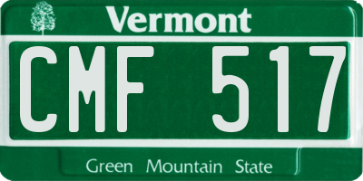 VT license plate CMF517