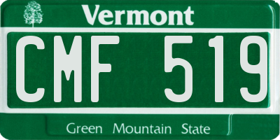 VT license plate CMF519