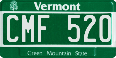 VT license plate CMF520