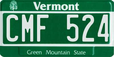 VT license plate CMF524