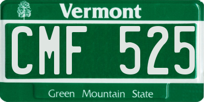VT license plate CMF525