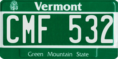 VT license plate CMF532