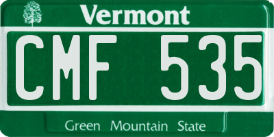 VT license plate CMF535