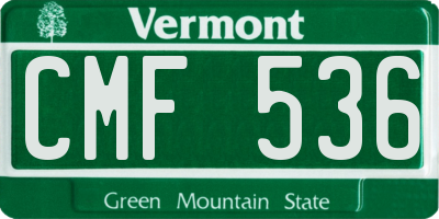 VT license plate CMF536
