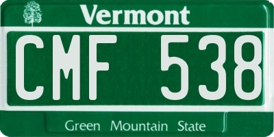 VT license plate CMF538