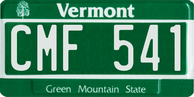 VT license plate CMF541