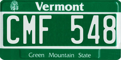 VT license plate CMF548