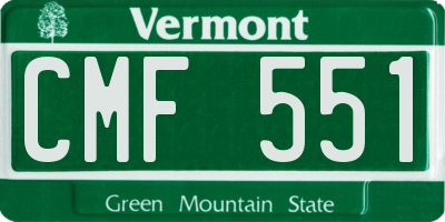 VT license plate CMF551