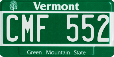 VT license plate CMF552