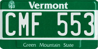 VT license plate CMF553