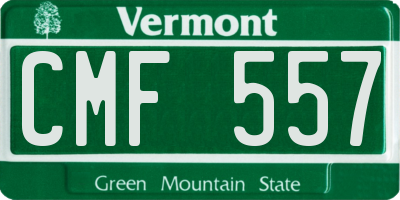 VT license plate CMF557