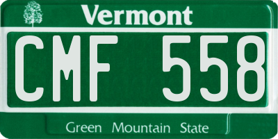 VT license plate CMF558