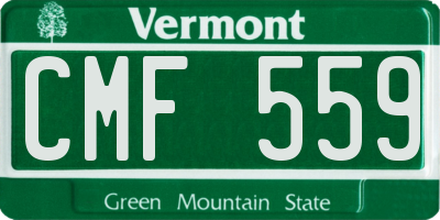 VT license plate CMF559