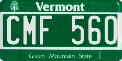 VT license plate CMF560