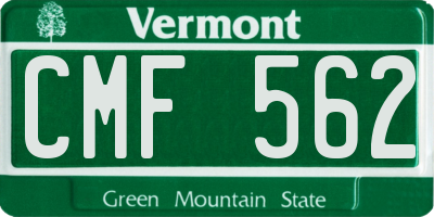VT license plate CMF562