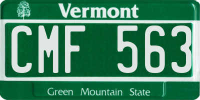 VT license plate CMF563