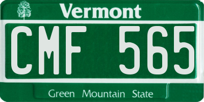 VT license plate CMF565