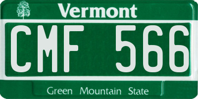 VT license plate CMF566