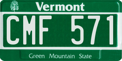 VT license plate CMF571