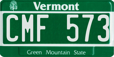 VT license plate CMF573