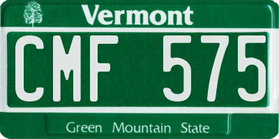 VT license plate CMF575