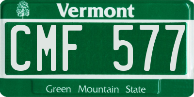 VT license plate CMF577