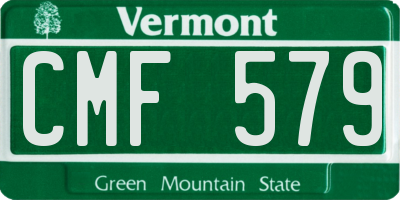 VT license plate CMF579