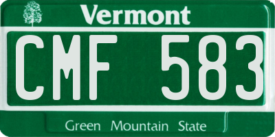 VT license plate CMF583