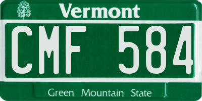 VT license plate CMF584