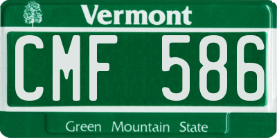 VT license plate CMF586