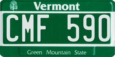 VT license plate CMF590