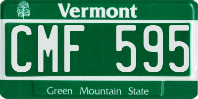 VT license plate CMF595