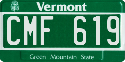 VT license plate CMF619