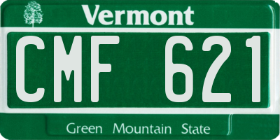 VT license plate CMF621