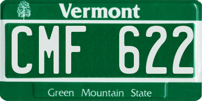 VT license plate CMF622