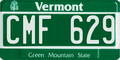 VT license plate CMF629