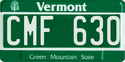 VT license plate CMF630