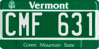 VT license plate CMF631