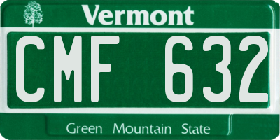VT license plate CMF632