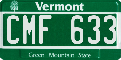 VT license plate CMF633