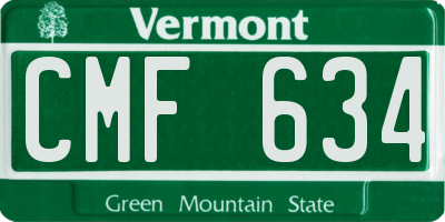 VT license plate CMF634