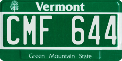 VT license plate CMF644