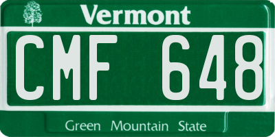 VT license plate CMF648