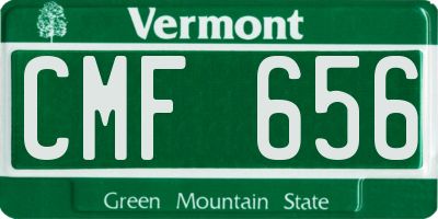 VT license plate CMF656